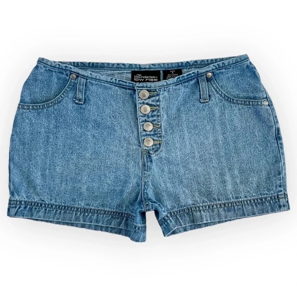 VINTAGE 90’s No Boundaries Low Rise Denim Shorts - Picture 1 of 5